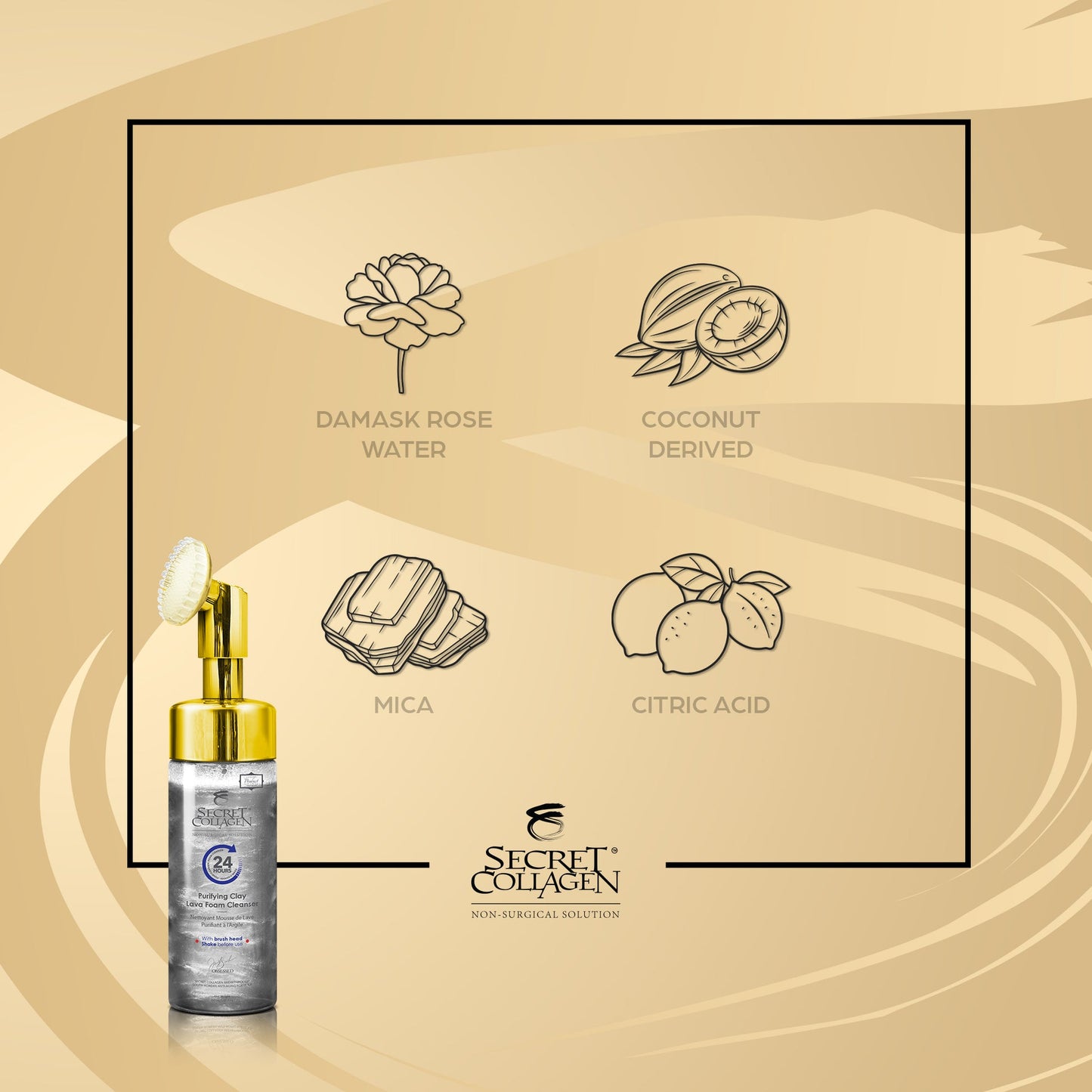 Secret Collagen Purifying Clay Lava Foaming Cleanser