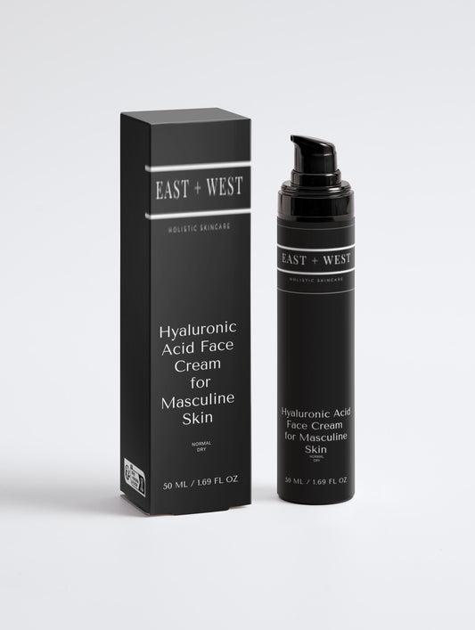 Hyaluronic Acid Face Cream for Masculine Skin (moisturizing/calming/healthy skin)