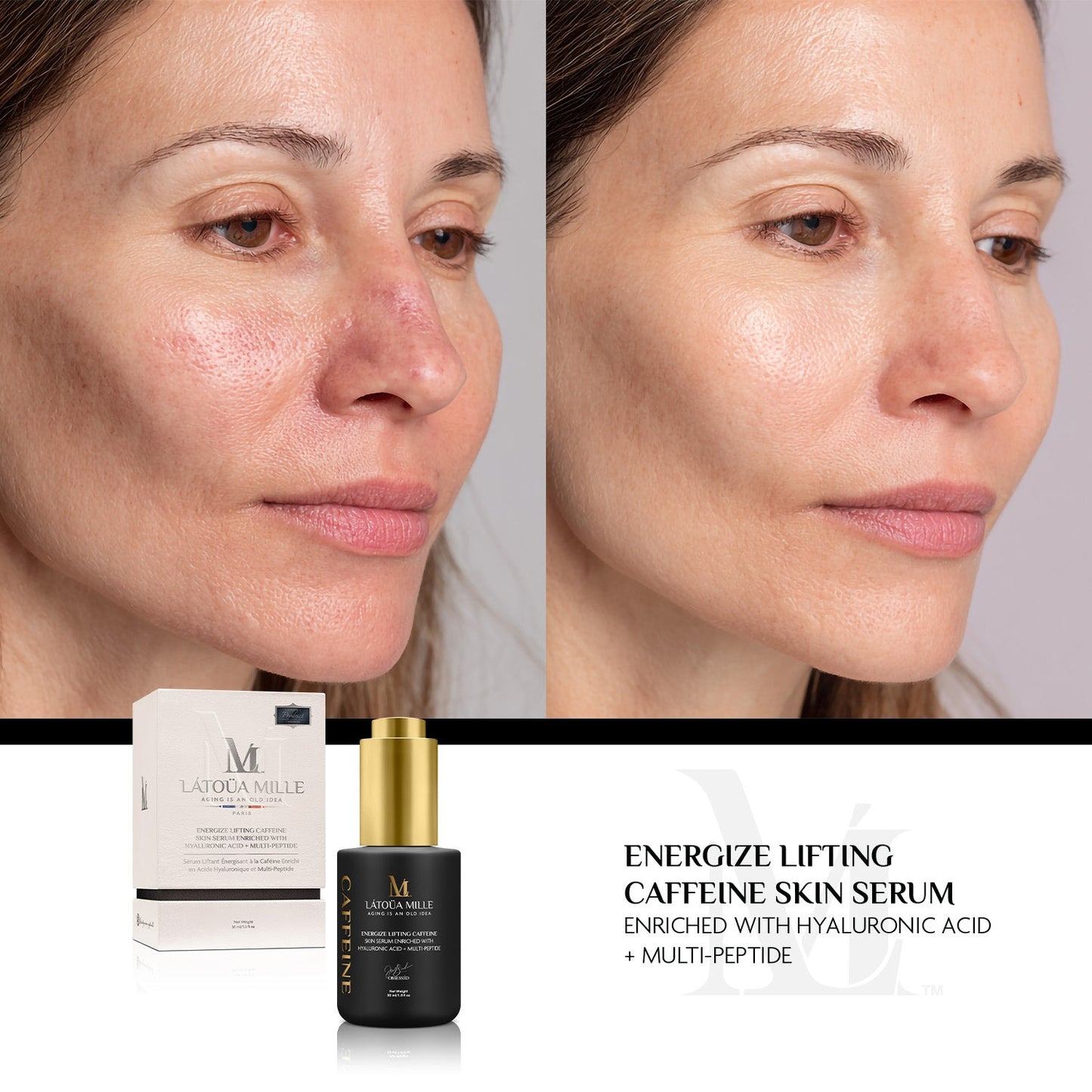 Latoua Mille

Energize Lifting Caffeine Skin Serum Enriched with Hyaluronic Acid + Multi-Peptide